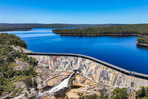 Reflections from above - Wellington Dam Mural